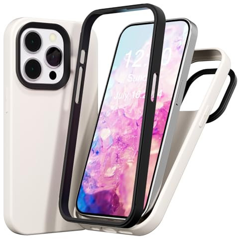 MINUUISCT Compatible with iPhone 12 Mini Case, Slim Liquid Silicone 3 Layers Full Covered Soft Gel Rubber Case Cover-White