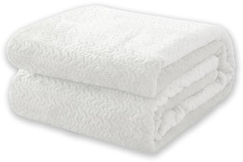 Kuscheldecke 160x200 cm Wolke Weiß Flauschig Tagesdecke Fleecedecke Flanell Decke Sofadecke Für Couch Wohndecke Wendedecke als Sofaüberwurf oder Wohnzimmerdecke