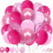 Luftballons Rosa Roségold Set, 60 Stück Hot Pink Metall Heiße rosa Latex Ballons mit Konfetti Ballon für Mädchen Frau Geburtstag Hochzeit Baby Party Dekorationen