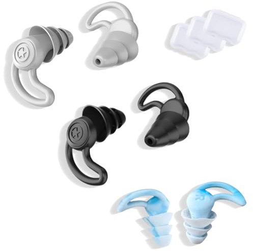 EIYVPRA 3 Paia Tappi per le Orecchie da Nuoto, Tappi per le Orecchie da Nuoto per Adulti, Impermeabili Riutilizzabili Tappi Orecchie Piscina con Scatola Organizzatore, Tappi Auricolari in Silicone