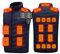 Femxizor Heated Vest 21 Areas USB Heated Jacket Man Women Self Heating Winter Thermal Waistcoat for Outdoor Camping Hiking,4XL,Blue