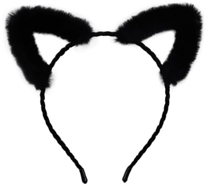 BIRLOZA Bandeau oreilles de chat, serre-tête de chat, accessoire de cheveux, pour fille et femme, costume de fête, décoration