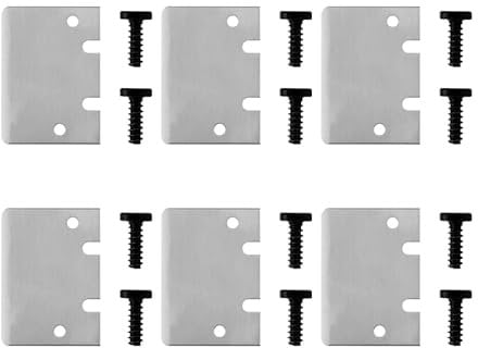 3D Print Cleaner Scraper, 6 pcs 3D Printer Tool Stainless Steel Hot Bed Shovel, Spatula SK5 Steel Scraper Tip Blade with Screws for 3D Printing Resin Removal, Without Damage Building Bed