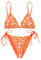 UMIPUBO Bikini Damen Set Sexy Zweiteiler Bademode Triangel Neckholder Verstellbare Bikinioberteil Niedrige Taille Tanga Bikinihose Badebekleidung(Orange,M)
