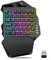 ZYWUOY Teclado inalámbrico con una sola mano iluminado dinámicamente que proporciona a los jugadores la combinación de comodidad, estilo y rendimiento
