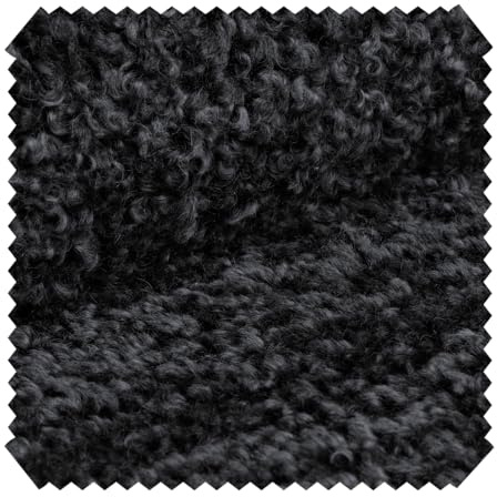 novely® ROLAND Kuschelweicher Bouclé-Polsterstoff - 560 g/m², Extra Volumen - Strapazierfähiger Möbelstoff - UV-Beständiger (7/8 Bezugsstoff - Pflegeleichte Meterware 1 lfm Farbe: 08 Anthrazit
