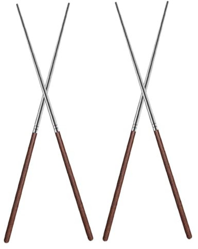 PRETYZOOM 2paires Baguettes Chinoises Réutilisables Extra Longues Pour Nouilles Ustensiles De Cuisine