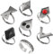 TOWARDSNAN 7 Pieces/Set Verstellbare Anime Ringe Requisiten Cosplay Band Schmuckschmuck Geschenk Zweidimensionale Fans Cosplay Supply