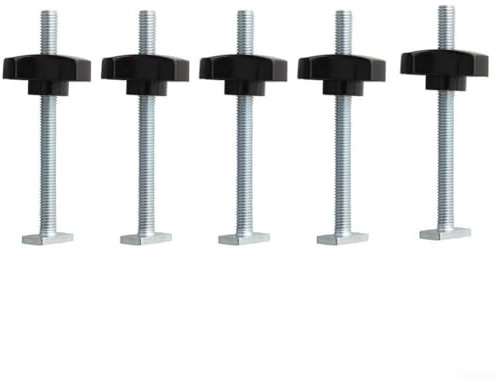 T Track Clamp Set 5 M8 T Slot Bolts and Knobs for Woodworking Projects, Reliable Fastening Solution