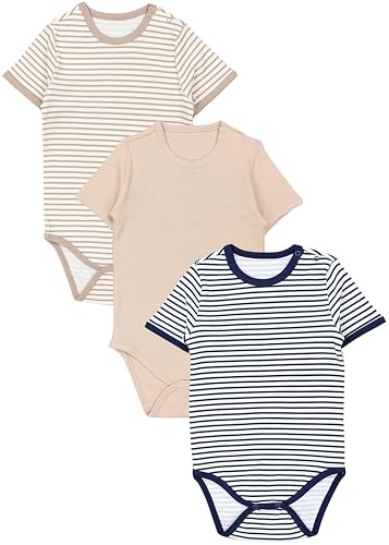 TupTam Baby Body Kurzarm – 3er Set aus 100% Baumwolle bis Größe 134