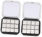 VICASKY 2 Pezzi Palette Ombretti per Donne Vassoio Cosmetico con Scomparti per Ombretto Blush e Polvere per Personale e