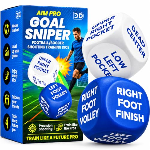 2pc Football shooting training Dice Equipment for Kids makes practice fun with exciting games indoors or outdoors toys age 8–12 perfect football gifts and unique birthday presents for boys and girls