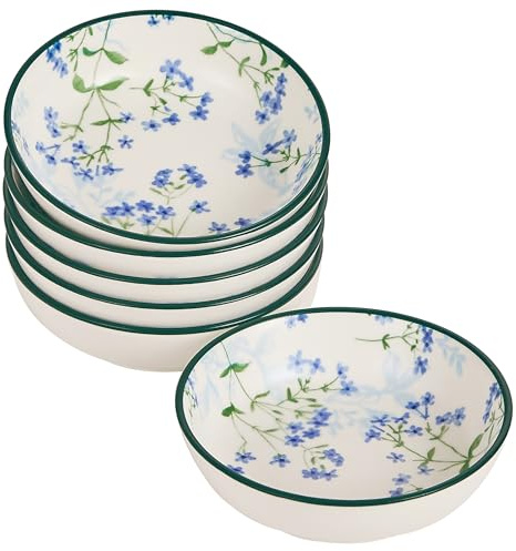 keramwerk Porzellan Dipschalen,Soja Saucenschälchen,Dipschälchen,Tapas Schalen Set,Gewürzschalen Klein,Snackschalen & Dipschalen,Snackschalen Set 6er,Ø 10 cm Snack Bowl für Sushi, Snack