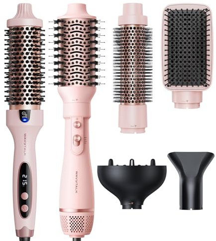 Wavytalk Blowout Boost Thermobürste Pink and Air Sculpt 5-in-1 Föhnbürste