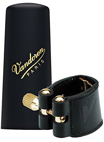 Vandoren LC29P Leather Ligature With Plastic Cap, fits Baritone Saxophone