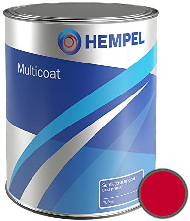 Hempel Multicoat - Pillarbox Red - 750ml - Boat Paint Topcoat