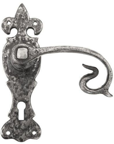 From The Anvil Natural Textured Curly Lever Lock Set
