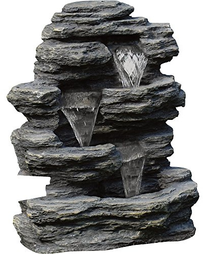 Pure Garden Cascade Rock Fountain