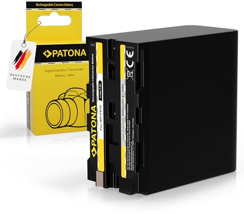 PATONA NP-F970 Batteria 6600mAh compatibile con videocamere Sony, indicatori LED, illuminazione, luce video, monitor, fotocamera, Battery NP-F550 NP-750 NP-F950 NPF970 NP F970