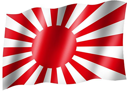 sportfanshop24 Flagge/Fahne KAISERREICH Japan/Rising Sun/Marine Staatsflagge/Landesflagge/Hissflagge mit Ösen 150x90 cm, sehr Gute Qualität