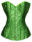 bslingerie® Corsé para mujer, para reducir la cintura, brocado multicolor verde large