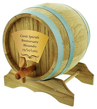 Unbekannt Das Eichen-Holzfass 3 L inkl. Personalisierung als schönes Geschenk für alle Freunde ursprünglichen Genusses