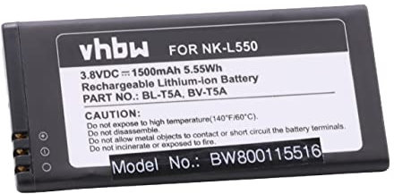 vhbw Li-Ion battery 1500mAh (3.8V) for mobile phone smartphone phone Microsoft Lumia 550, 730, 730 Dual SIM, 735, 735 Dual SIM, 738, RM-1038