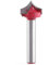Akozon Fresa de Ranuras en V CNC, 3D Cortador de Bisel para Carpintería Color Rojo de caña 3D Grabado fresadora de Madera Herramienta(16MM)