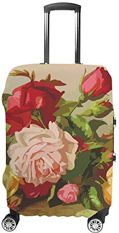 Ruchen Housse de Protection élastique pour Valise Motif Roses Vintage