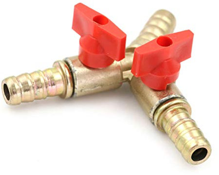 Y Shape Ball Valve, Y Shape Valve Connector Shut Off Coupling Splitter Y Ball Valve for Water,Oil & Gas/Brass,8mm(5/16)
