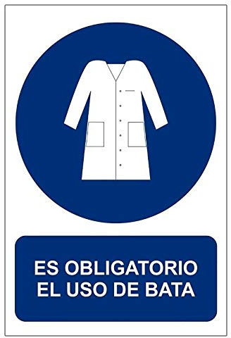 MovilCom® – Segnale di obbligo OBLIGATORIO Uso BATA materiale alluminio dimensioni 210 x 300 mm (rif. RD20952)