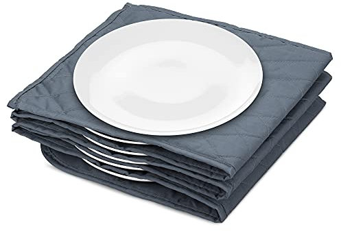 Navaris Calentador de platos eléctrico - Calientaplatos para mantener 10x plato de Ø 32 CM caliente - Bandeja calienta plato de 34 x 30 x 3 CM gris