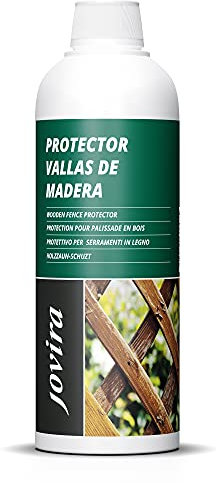 JOVIRA PINTURAS Protector para Vallas de Madera. Emulsión de aceites para proteger la madera. (1 Litro, Marrón) C-28B