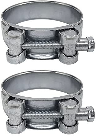 Diforma Rohrschellen, 64–67 mm, stark, verstärkte Rohrschellen, verzinkter Stahlrohr-Schlauchschellen, Verbindungselemente (2 Stück, 64–67 mm), 2 Stück