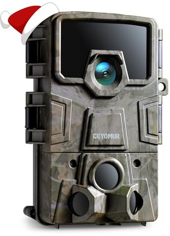 CEYOMUR Cámara de Caza 4K 30fps, 48MP Camara Fototrampeo con Visión Nocturna, Diseño de Temporizadorn, IP66 Prueba de Agua para Monitoreo de Vida Silvestre y Vigilancia del Hogar