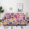 Housse Canape Imprimé Abstrait Rose Housse clic clac Polyester Spandex Housse Canape Dangle Antidérapante Housse De Canape pour Élastique Universel Housse De Canapé d'angle 4 Places