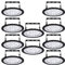 Hondony 10 Stück LED UFO Industrielampe, 50W LED Hallenstrahler, 6500K Kaltweiß LED High Bay Licht, IP67 Wasserdicht UFO LED Werkstattlampe, LED Strahler für Fabrikhallen, Hallenstadion, Werkstätten