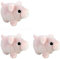 VRasehorn 3 Stück Plüsch mini Schwein ca 7cm Glücksschweinchen, als Basteln Deko und Mitgebsel