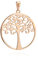 NKlaus ciondolo albero della vita argento 925 placcato oro rosa 22mm albero della vita 9843
