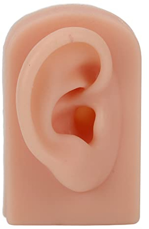 Silikon Ohrmodell, Weiches, Flexibles Rechtes Modell, Künstliches Ohr, Silikon Körperteile, Realistische Silikon-Ohrform für Piercing Übungen, Schmuckausstellung, Akupunktur(2#)