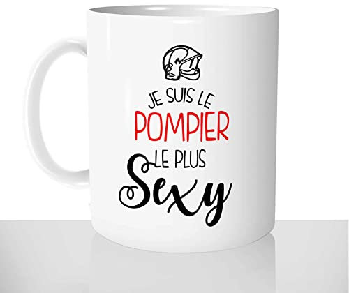Mug-Cadeau Pompier Sexy - Tasse Idée Cadeau Original Collègue Homme Sapeur Pompier Travail - Offrir Noël Anniversaire