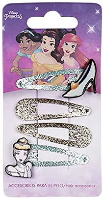 Princesses Disney Lot de 4 pinces à cheveux Multicolore