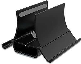 YdseozOA Vertikaler Schwerkraft-Notebook-Ständer Verstellbarer Notebook-Ständer mit automatischer Reduzierung der Breite Gaming Laptop-Ständer für alle Laptop-Modelle (schwarz)