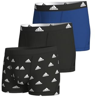 adidas Herren Boxershorts (3er Pack) Bequeme Unterhosen aus Baumwolle (Gr. S - 3XL)