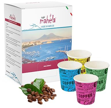 Mahela 1000 bicchierini in carta monouso 75ml colorati e biodegradabili