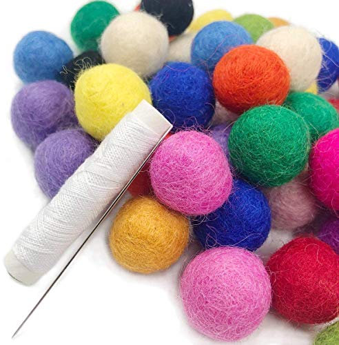 Wolle Kugeln Filz Pom Pom Kugeln 2cm 150pc Filz Girland Handwerkszubehör Wolle Filz Perlen Home Decor