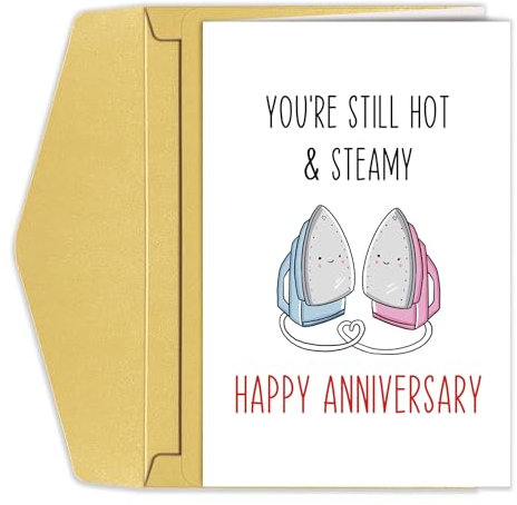 Happy 6th Anniversary Card, Iron Anniversary Card for Husband Wife, 6 Years Anniversary Card Gift for Him Her, Sixth Wedding Anniversary Card
