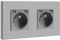 BSEED Double Prise Murale avec 2 Ports USB,16A Prise de Courant Alternatif avec Panneau en plastique,Multiprise Murale(Max 2.1A),Convient au Smartphone, à la Tablette (1 Prise avec 2 Ports USB,Gris)