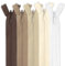 MARARDI [Pack 5] Cerniere Invisibili [Nude] Nylon [22 cm] Chiusure Lampo per Cucito e Artigianato per Stoffa Vestiti Borse per Cucire a Macchina Tessuto di Cotone con Chiusura in Metallo
