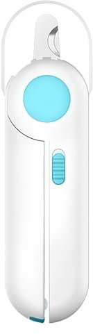 BlueEour Dog Nail Clippers, Cat Nail Clippers with LED Light, Pet Nail Clippers with Safety Guard, Battery Operated Splash-Proof Pets Beauty Care Grooming Tool for Small Animals Puppy Cat Rabbit